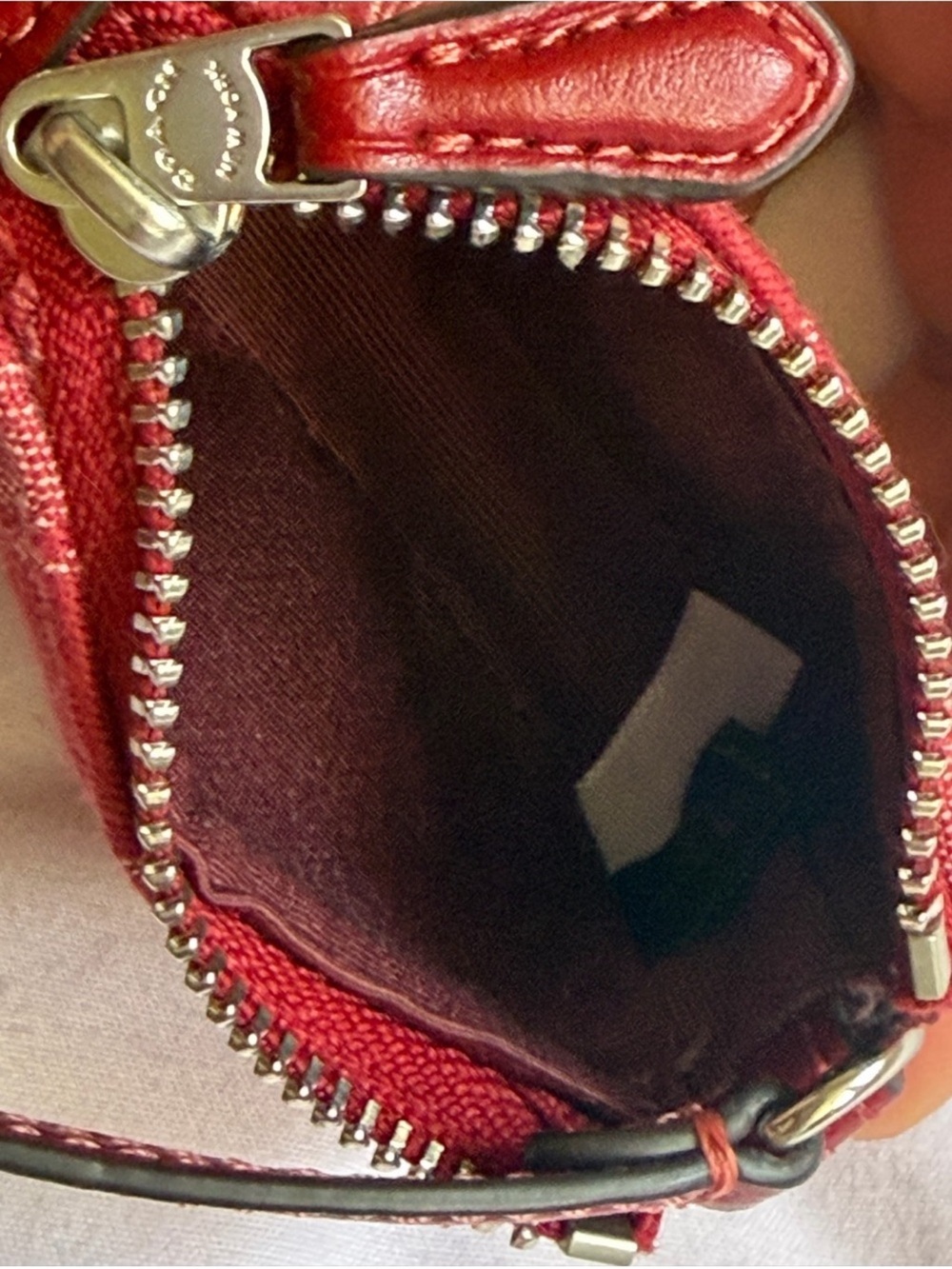 Red Bag Charm Coach Keychain - Picture 7 of 12